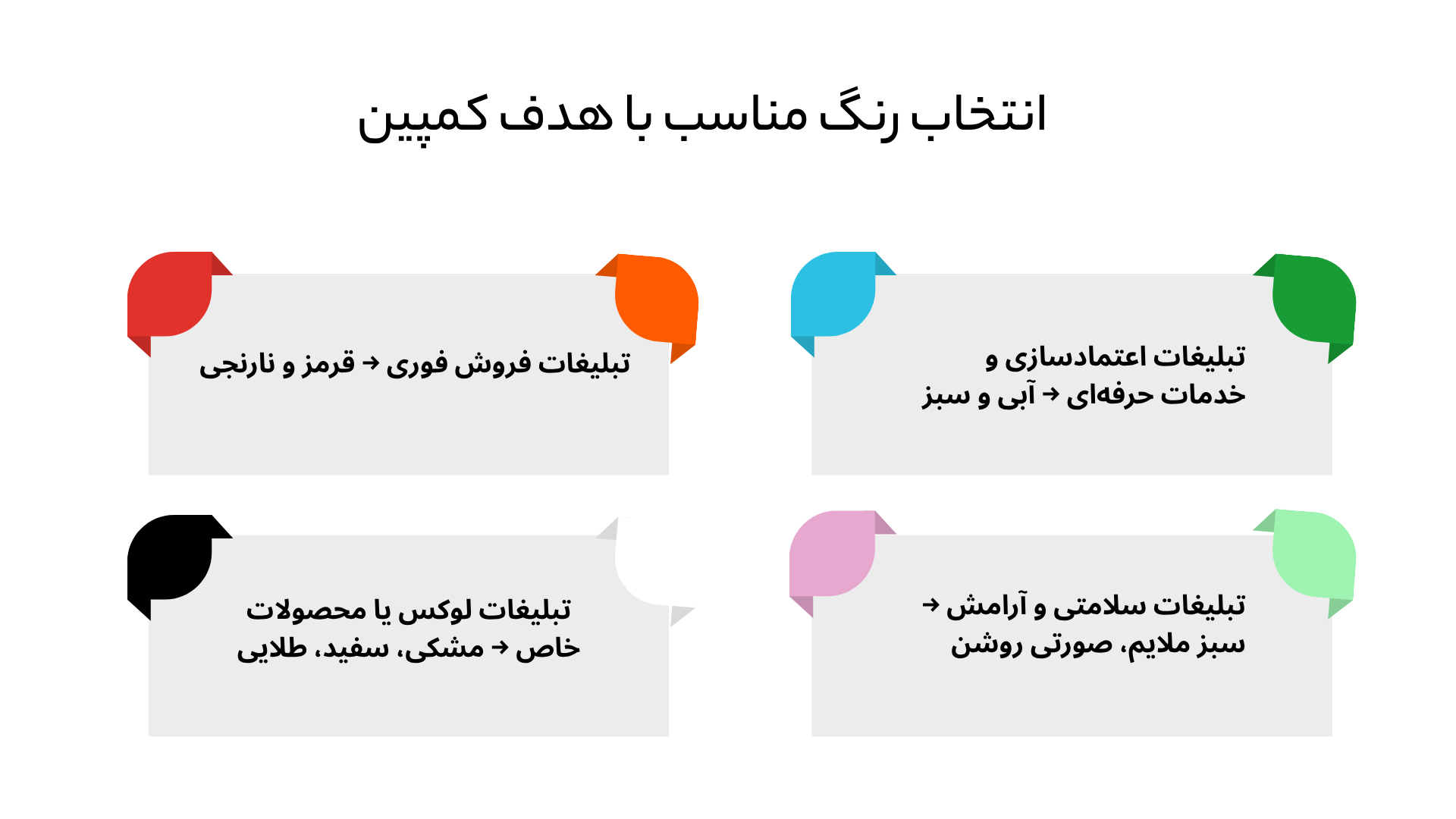 روانشناسی رنگ ها در تبلیغات